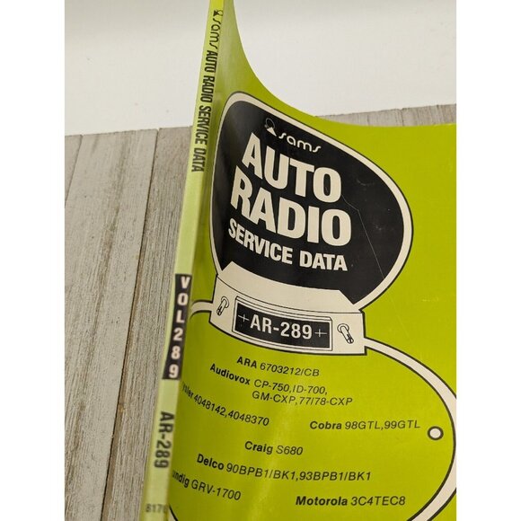 Original Sams Auto Radio Service Data Book AR-289 - Picture 3 of 3